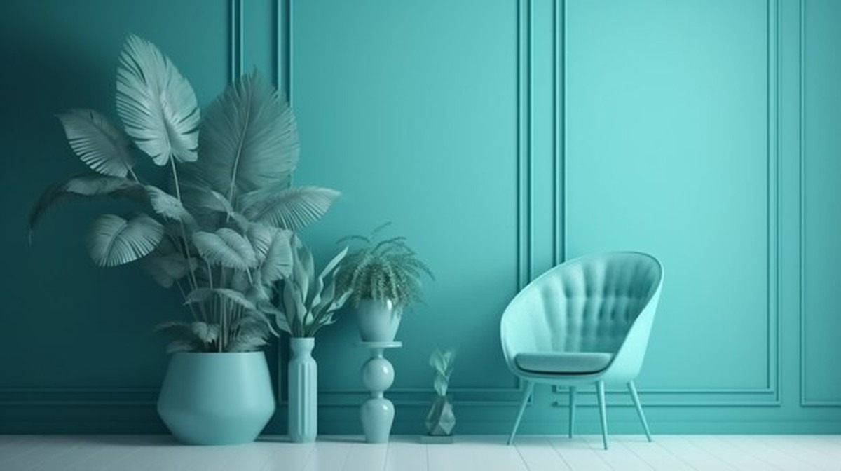 Tyrkysová a tmavě modrá barva v interiéru vás v zimě uzdraví
